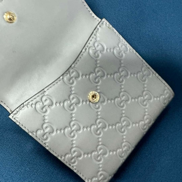 100% Authentic Gucci Guccissima Leather Compact Bow Wallet - Picture 7 of 14